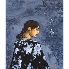Kausar Bhatti, 18 x 24 Inch, Acrylic on Canvas, Figurative Painting, AC-KSR-022